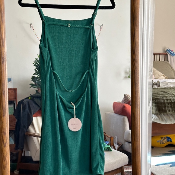 Camila Coelho Jasmine Mini-Dress, Emerald Green, Size M - Picture 2 of 4
